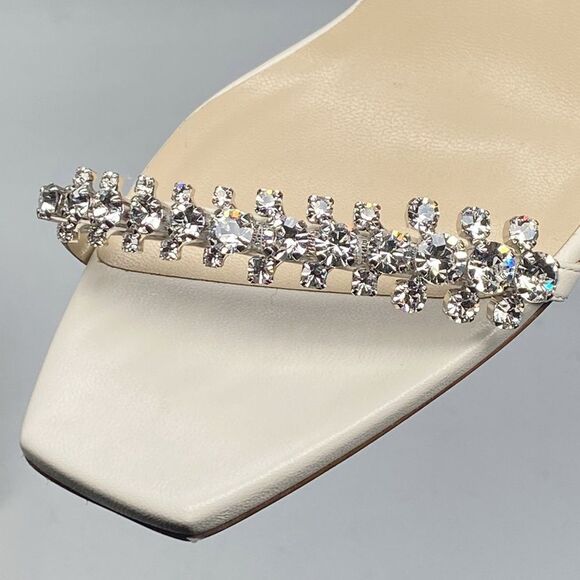 Jimmy Choo Meira Crystal Embellished Nappa Sandal size 37.5 - Picture 13 of 15